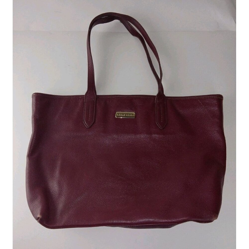 Cole Haan Women's Burgundy Leather Handbag Shoulder Bag